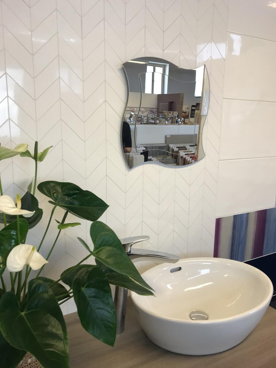 Skládané zrcadlo 41 x 41 cm  vlnka vlna CALYPSO interiér koupelna